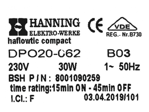 Bosch / Siemens pesukoneen poistopumppu 00146083