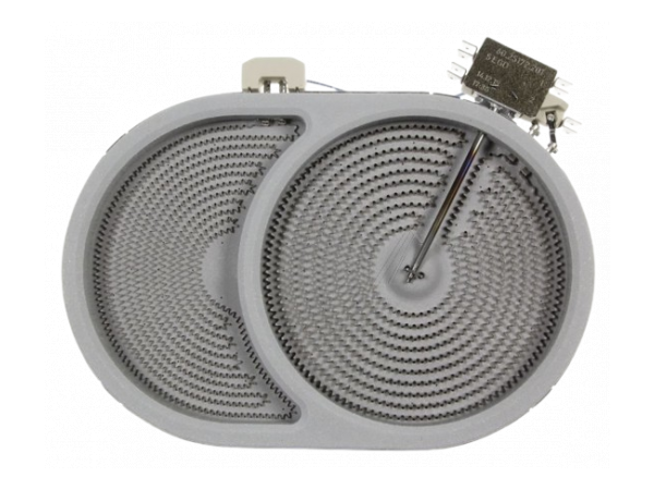 Bosch Siemens lieden keraaminen tupla keittolevy 285mm, 2400/1600W 00670016