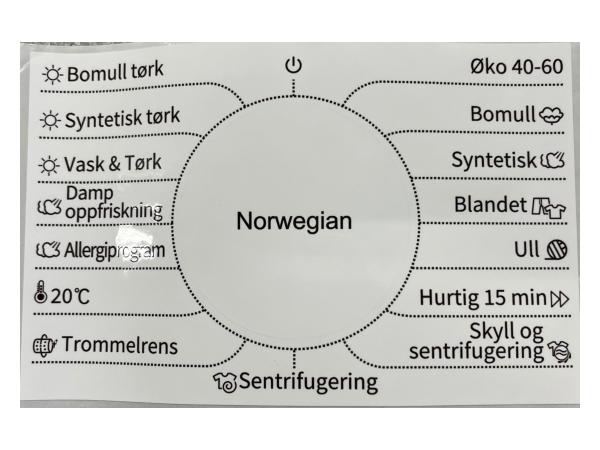 Point PWD250 pyykinpesukoneen ohjelmatarra 2385614