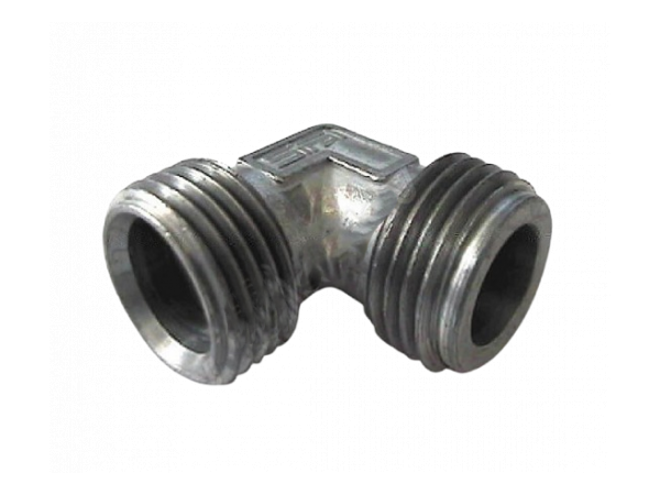 Kaasuliitin ulkokierteellä 90° kulmalla 1/2" / 1/2"